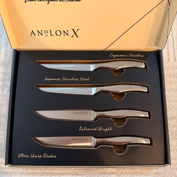 Anolon X Knife Set with Ergonomic Handles